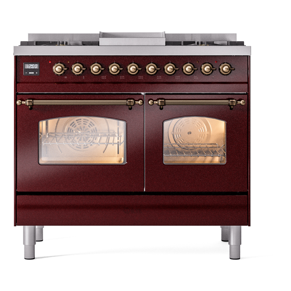 ILVE UPD40FNMPBUBLP Nostalgie II 40" Dual Fuel Range, front view