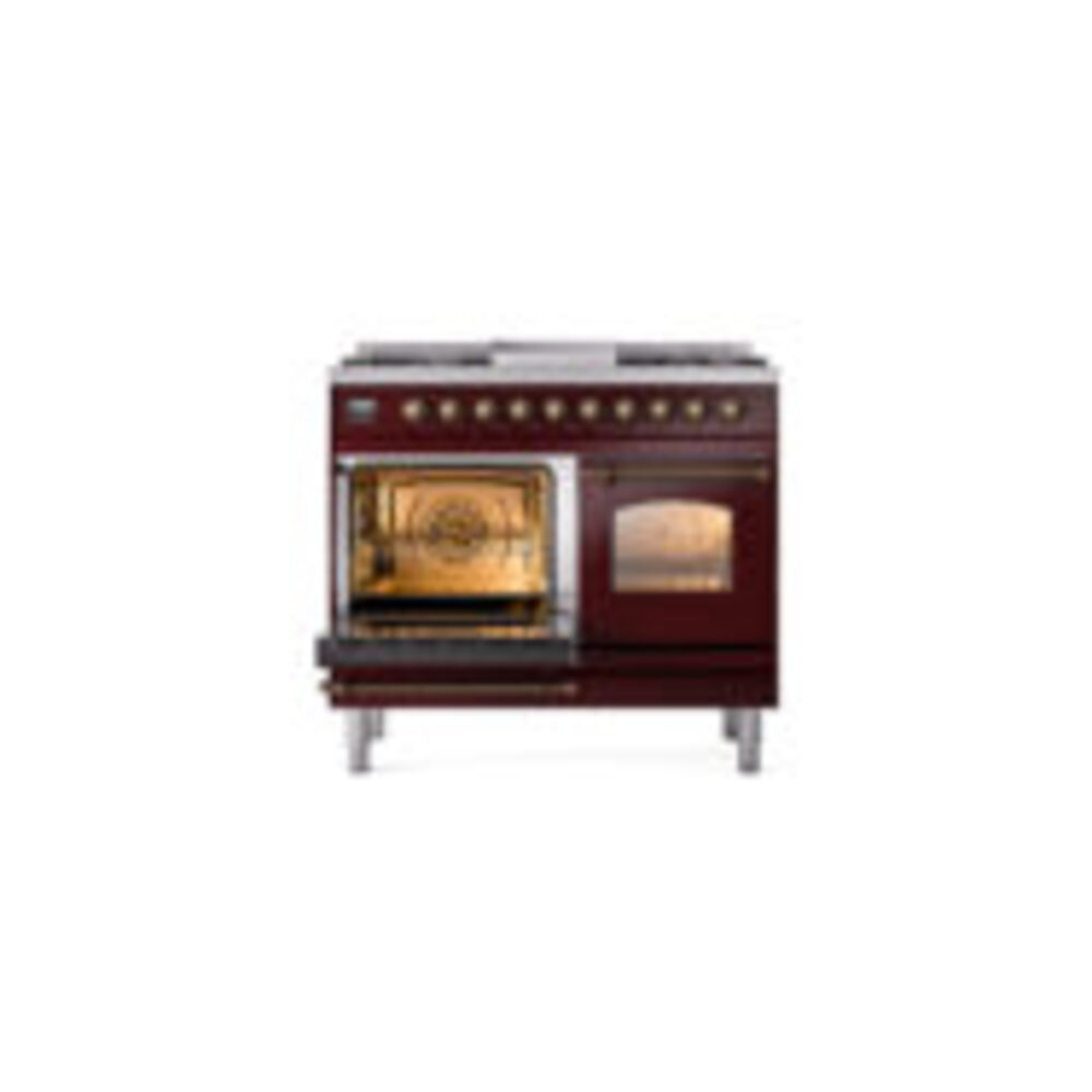 ILVE UPD40FNMPBUBLP Nostalgie II 40" Dual Fuel Range, main oven door opened
