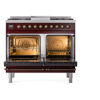 ILVE UPD40FNMPBUB Nostalgie II 40" Dual Fuel Range, oven doors opened
