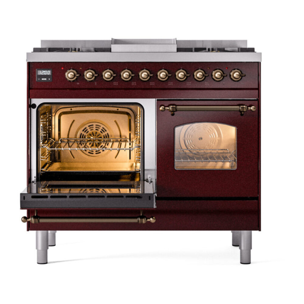 ILVE UPD40FNMPBUB Nostalgie II 40" Dual Fuel Range, main oven door opened