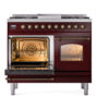 ILVE UPD40FNMPBUB Nostalgie II 40" Dual Fuel Range, main oven door opened