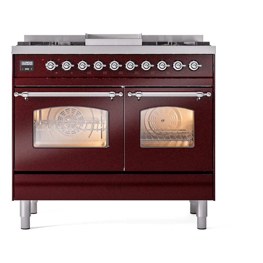 ILVE UPD40FNMPBUCLP Nostalgie II 40" Dual Fuel Range, front view