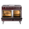 ILVE UPD40FNMPBUCLP Nostalgie II 40" Dual Fuel Range, oven doors opened