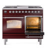 ILVE UPD40FNMPBUCLP Nostalgie II 40" Dual Fuel Range, side oven door opened