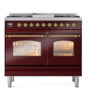 ILVE UPD40FNMPBUGLP Nostalgie II 40" Dual Fuel Range, front view