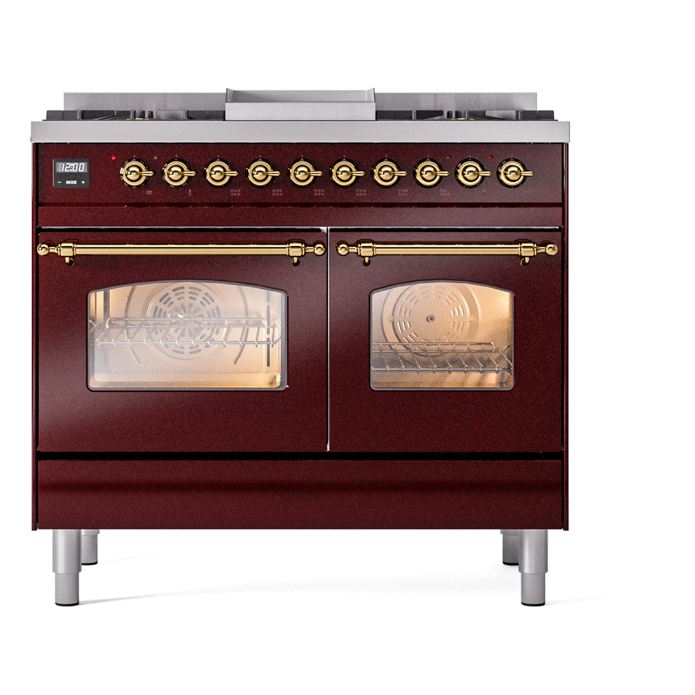 ILVE UPD40FNMPBUGLP Nostalgie II 40" Dual Fuel Range, front view