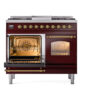 ILVE UPD40FNMPBUG Nostalgie II 40" Dual Fuel Range, main oven door opened