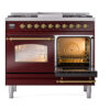 ILVE UPD40FNMPBUG Nostalgie II 40" Dual Fuel Range, side oven door opened