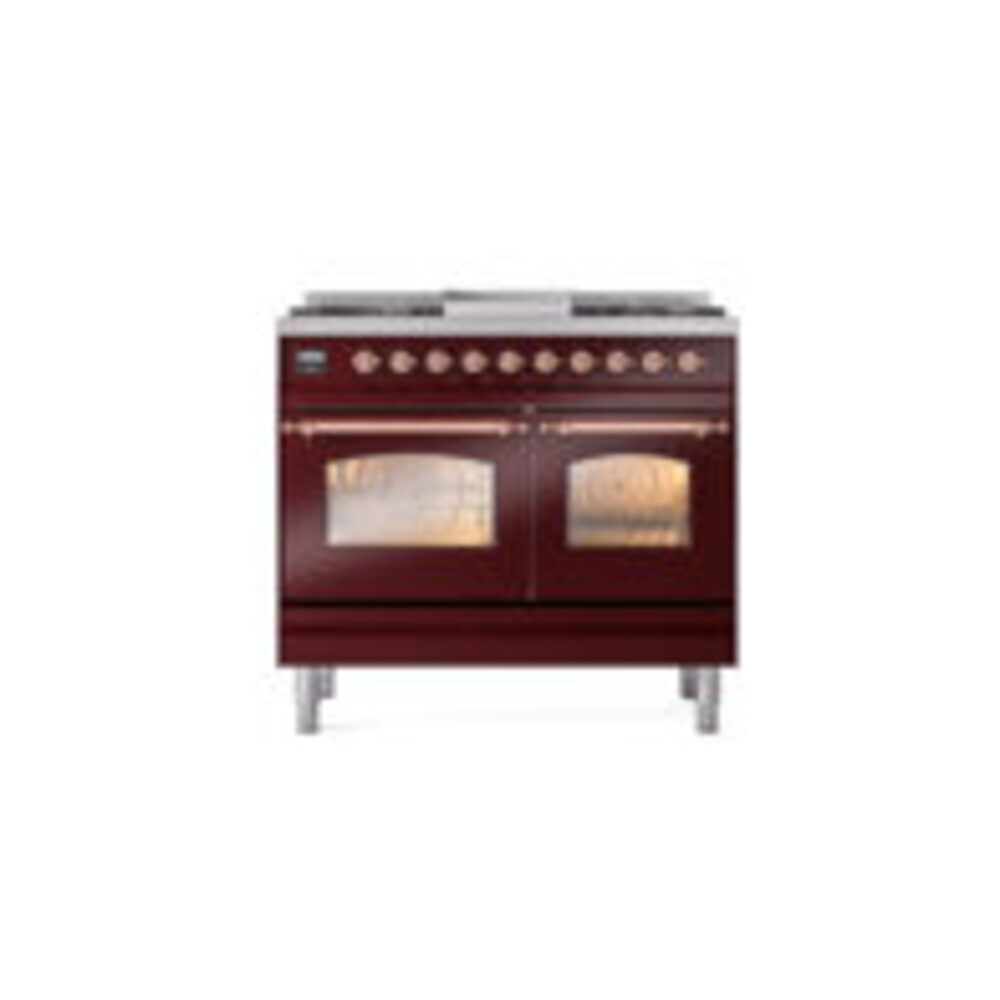 ILVE UPD40FNMPBUPLP Nostalgie II 40" Dual Fuel Range, front view