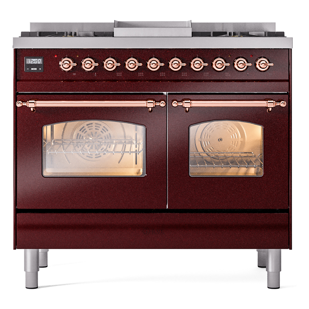ILVE UPD40FNMPBUP Nostalgie II 40" Dual Fuel Range, front view