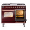 ILVE UPD40FNMPBUP Nostalgie II 40" Dual Fuel Range, side oven door opened