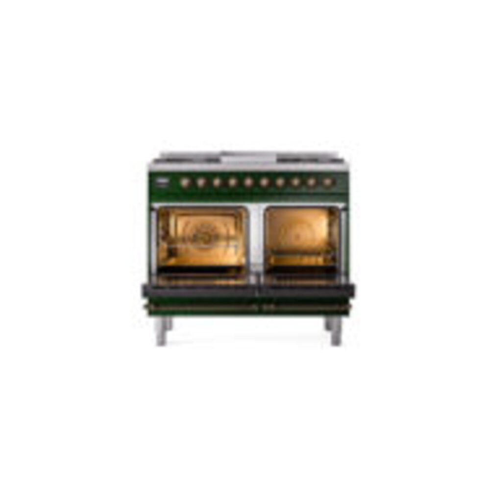 ILVE UPD40FNMPEGB Nostalgie II 40" Dual Fuel Range, oven doors opened