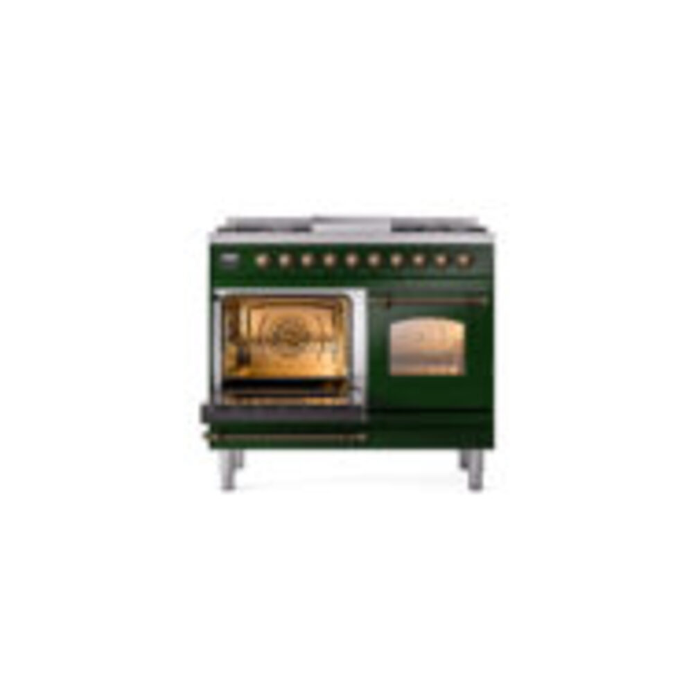 ILVE UPD40FNMPEGB Nostalgie II 40" Dual Fuel Range, main oven door opened