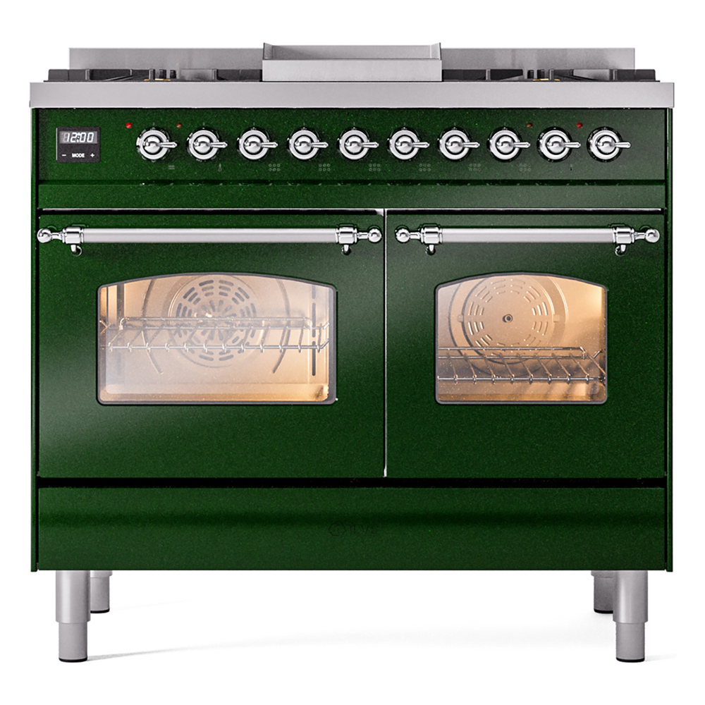 ILVE UPD40FNMPEGCLP Nostalgie II 40" Dual Fuel Range, front view