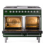 ILVE UPD40FNMPEGCLP Nostalgie II 40" Dual Fuel Range, oven doors opened