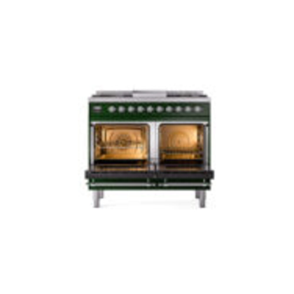 ILVE UPD40FNMPEGCLP Nostalgie II 40" Dual Fuel Range, oven doors opened