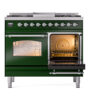 ILVE UPD40FNMPEGCLP Nostalgie II 40" Dual Fuel Range, side oven door opened