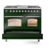 ILVE UPD40FNMPEGCLP Nostalgie II 40" Dual Fuel Range, drawer opened
