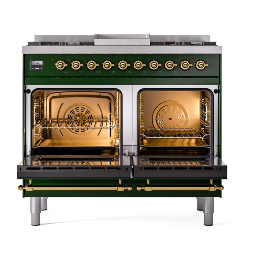 ILVE UPD40FNMPEGG Nostalgie II 40" Dual Fuel Range, oven doors opened