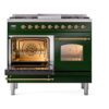 ILVE UPD40FNMPEGG Nostalgie II 40" Dual Fuel Range, main oven door opened