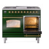 ILVE UPD40FNMPEGG Nostalgie II 40" Dual Fuel Range, side oven door opened