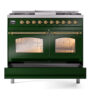 ILVE UPD40FNMPEGG Nostalgie II 40" Dual Fuel Range, drawer opened