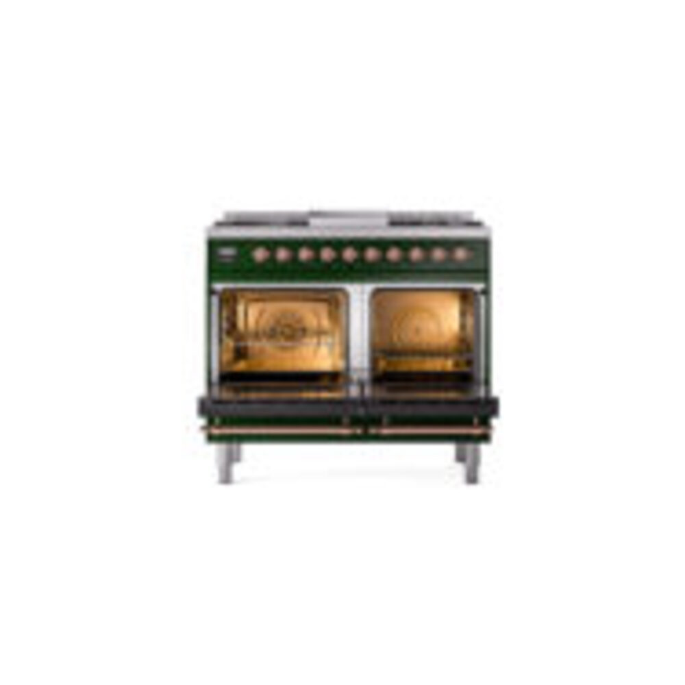 ILVE UPD40FNMPEGPLP Nostalgie II 40" Dual Fuel Range, oven doors opened