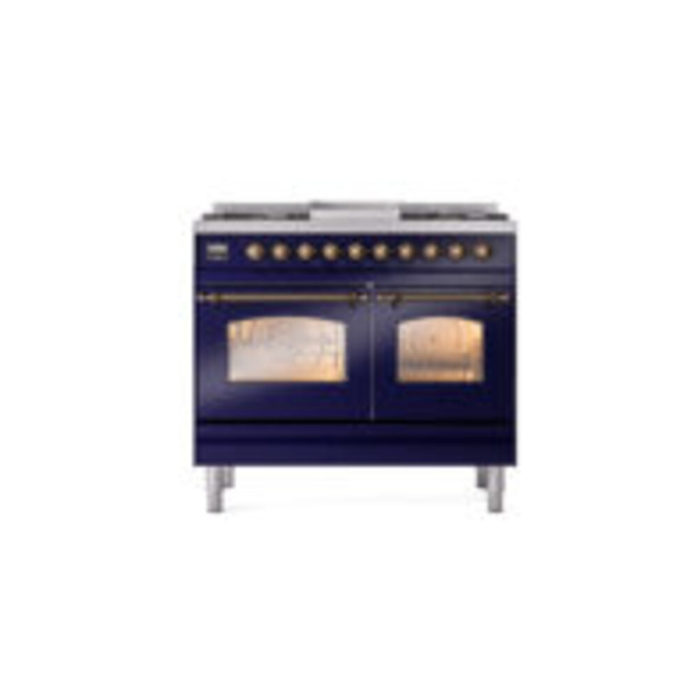 ILVE UPD40FNMPMBBLP Nostalgie II 40" Dual Fuel Range, front view