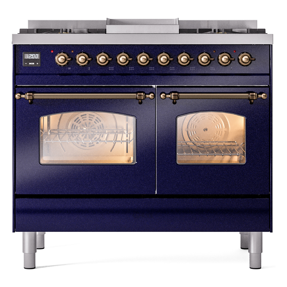 ILVE UPD40FNMPMBB Nostalgie II 40" Dual Fuel Range, front view