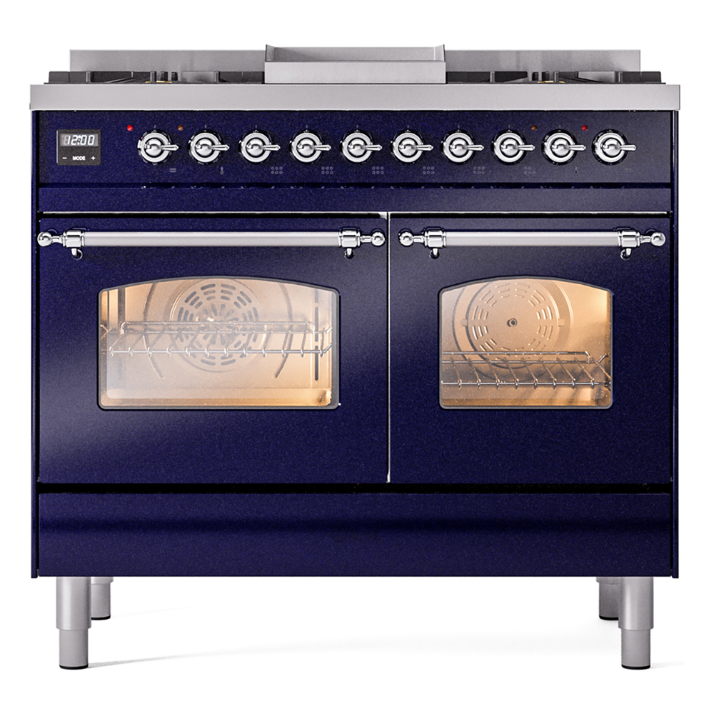 ILVE UPD40FNMPMBCLP Nostalgie II 40" Dual Fuel Range, front view