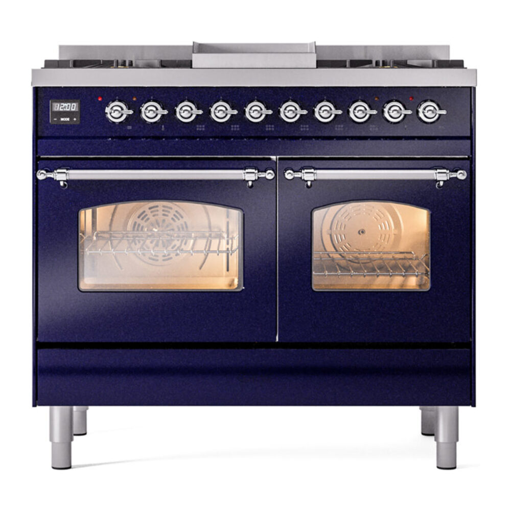 ILVE UPD40FNMPMBCLP Nostalgie II 40" Dual Fuel Range, front view