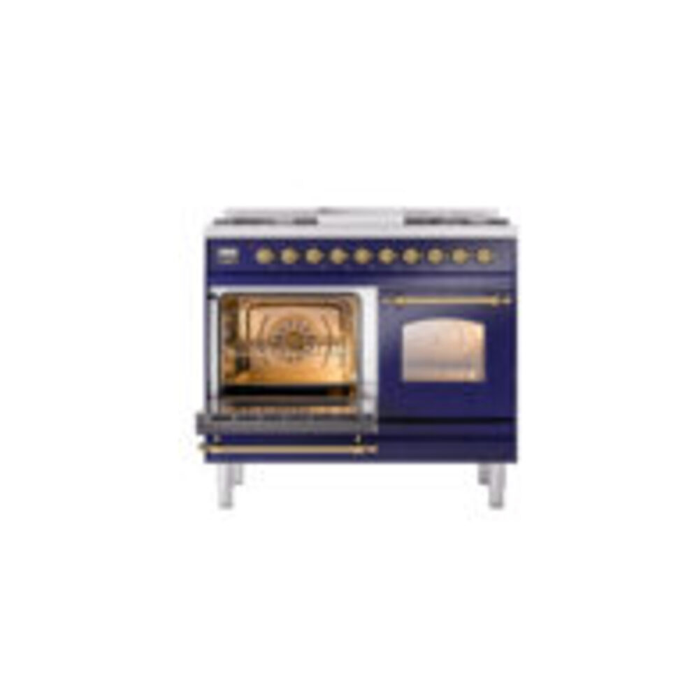 ILVE UPD40FNMPMBGLP Nostalgie II 40" Dual Fuel Range, main oven door opened