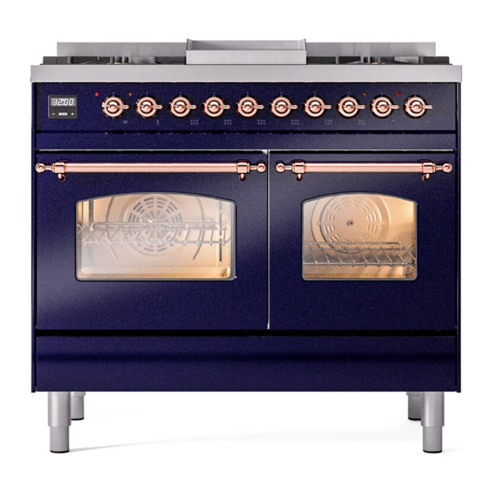 ILVE UPD40FNMPMBPLP Nostalgie II 40" Dual Fuel Range, front view