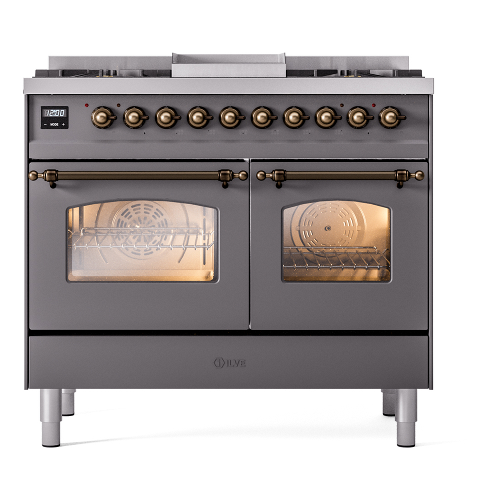 ILVE UPD40FNMPMGBLP Nostalgie II 40" Dual Fuel Range, front view