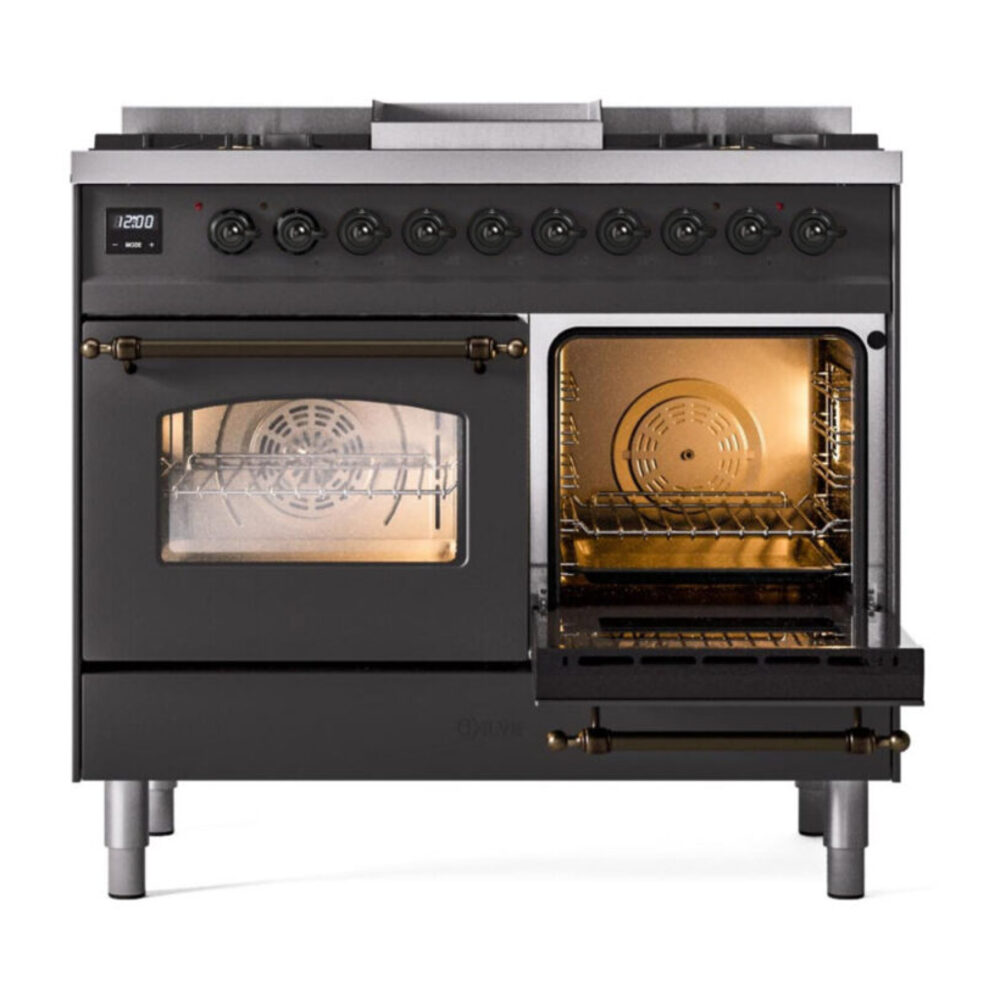 ILVE UPD40FNMPMGB side oven door opened