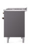 ILVE UPD40FNMPMGB Nostalgie II 40" Dual Fuel Range, right side view