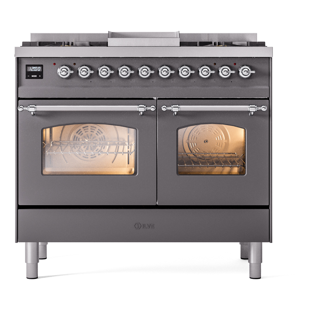 ILVE UPD40FNMPMGCLP Nostalgie II 40" Dual Fuel Range, front view