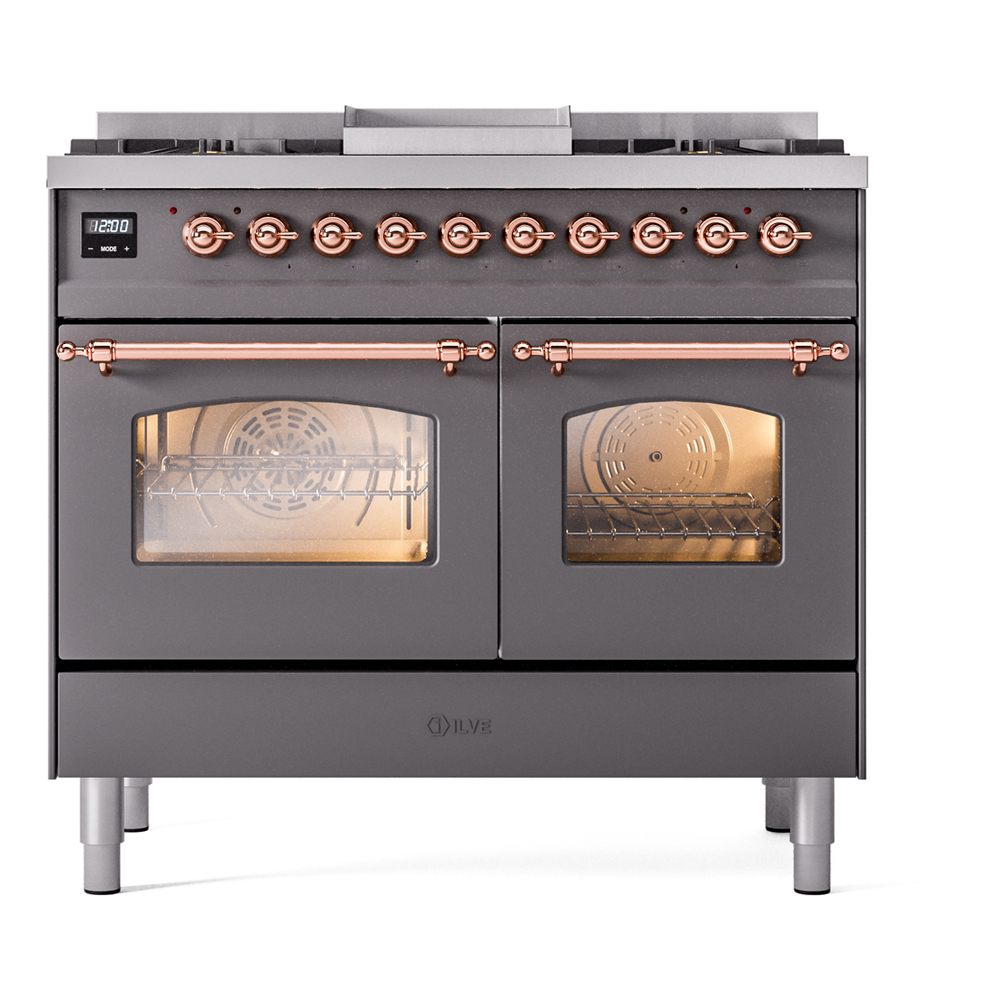 ILVE UPD40FNMPMGP Nostalgie II 40" Dual Fuel Range, front view