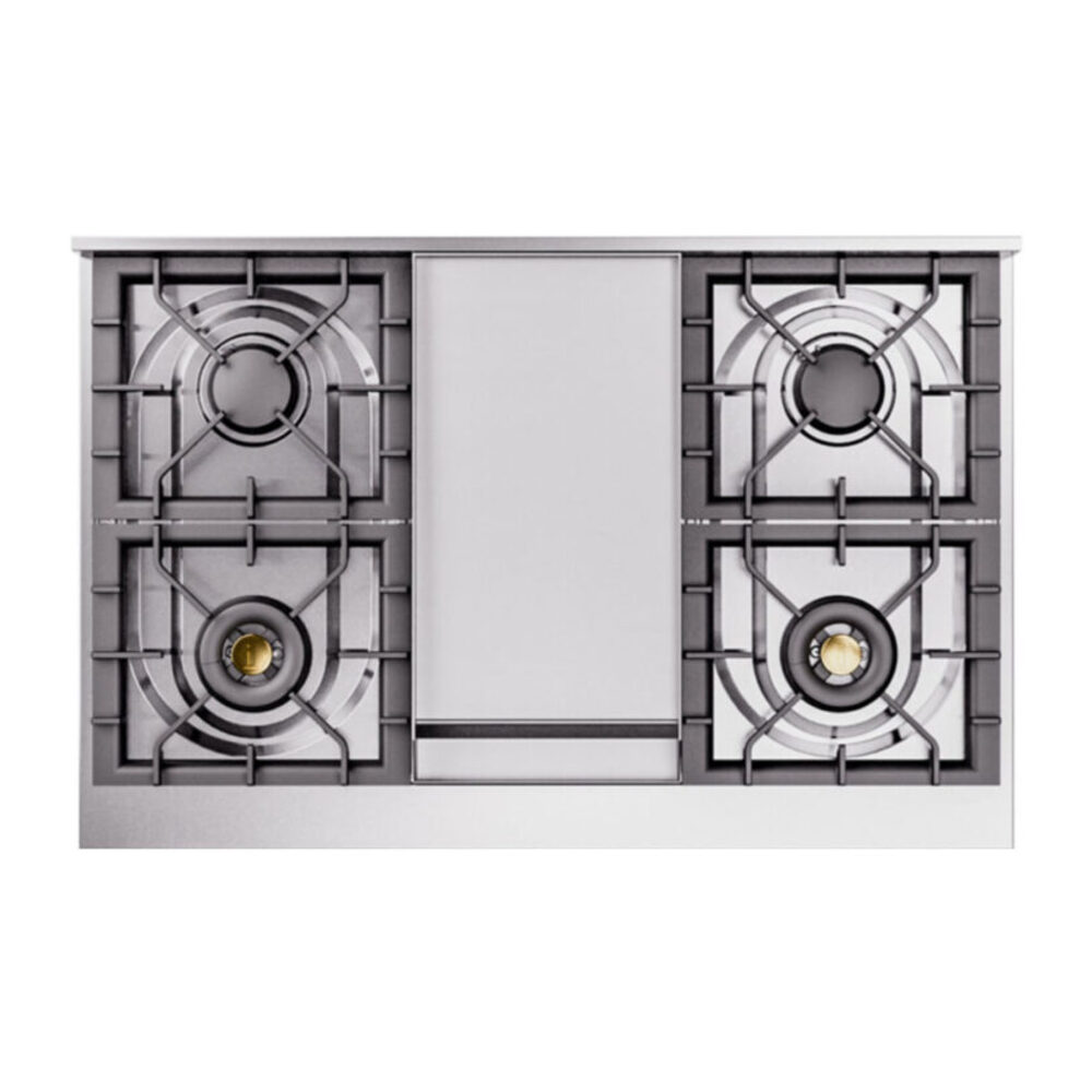 ILVE UPD40FNMP Nostalgie II 40 inch Dual Fuel Range with Double Ovens, 6 Burners and Griddle