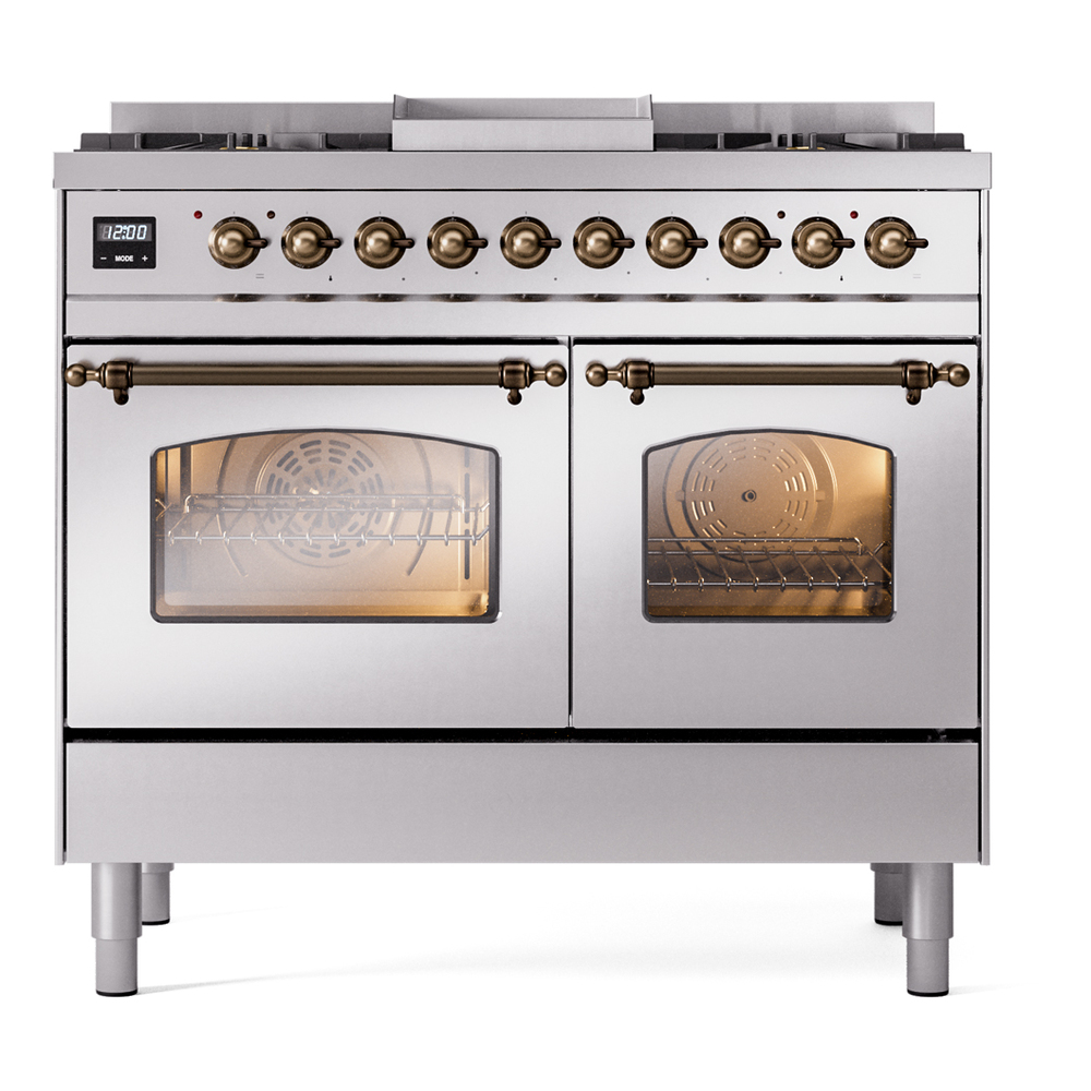 ILVE UPD40FNMPSSB Nostalgie II 40" Dual Fuel Range, front view