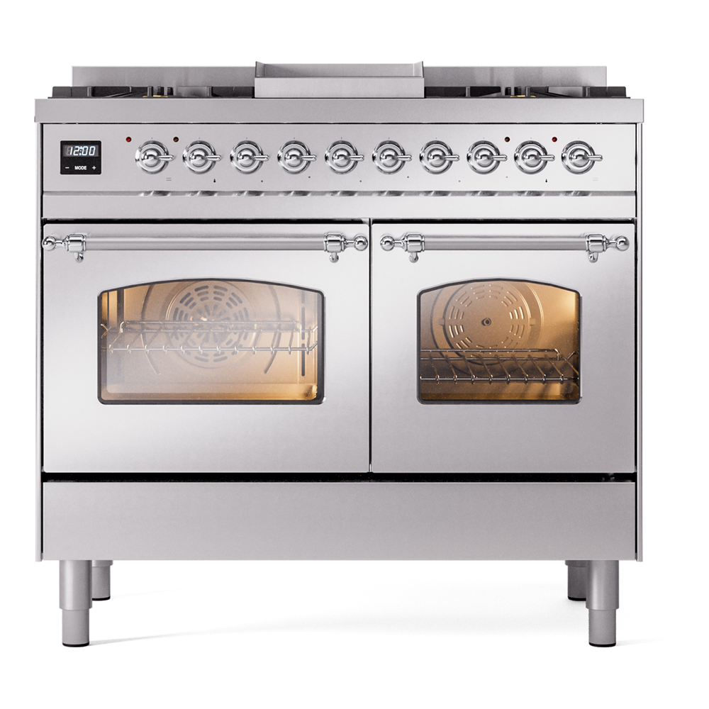 ILVE UPD40FNMPSSC Nostalgie II 40" Dual Fuel Range, front view