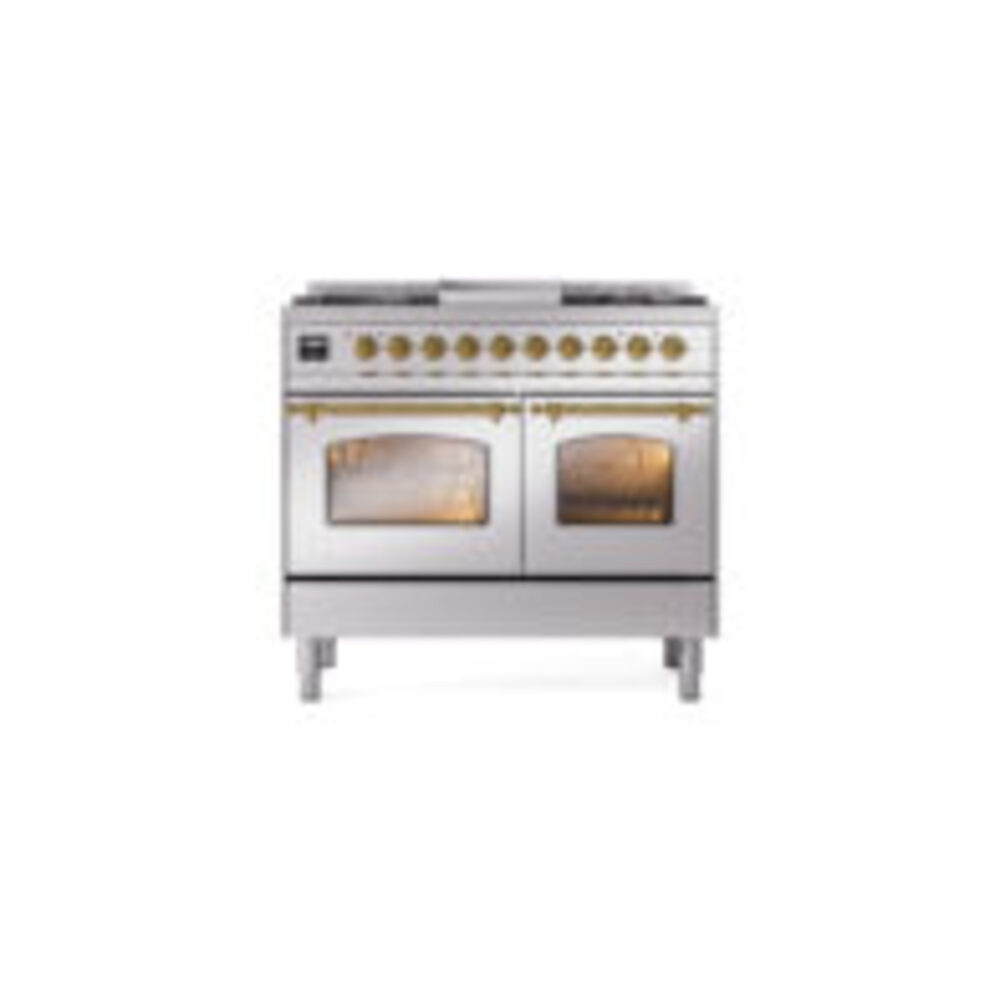ILVE UPD40FNMPSSGLP Nostalgie II 40" Dual Fuel Range, front view