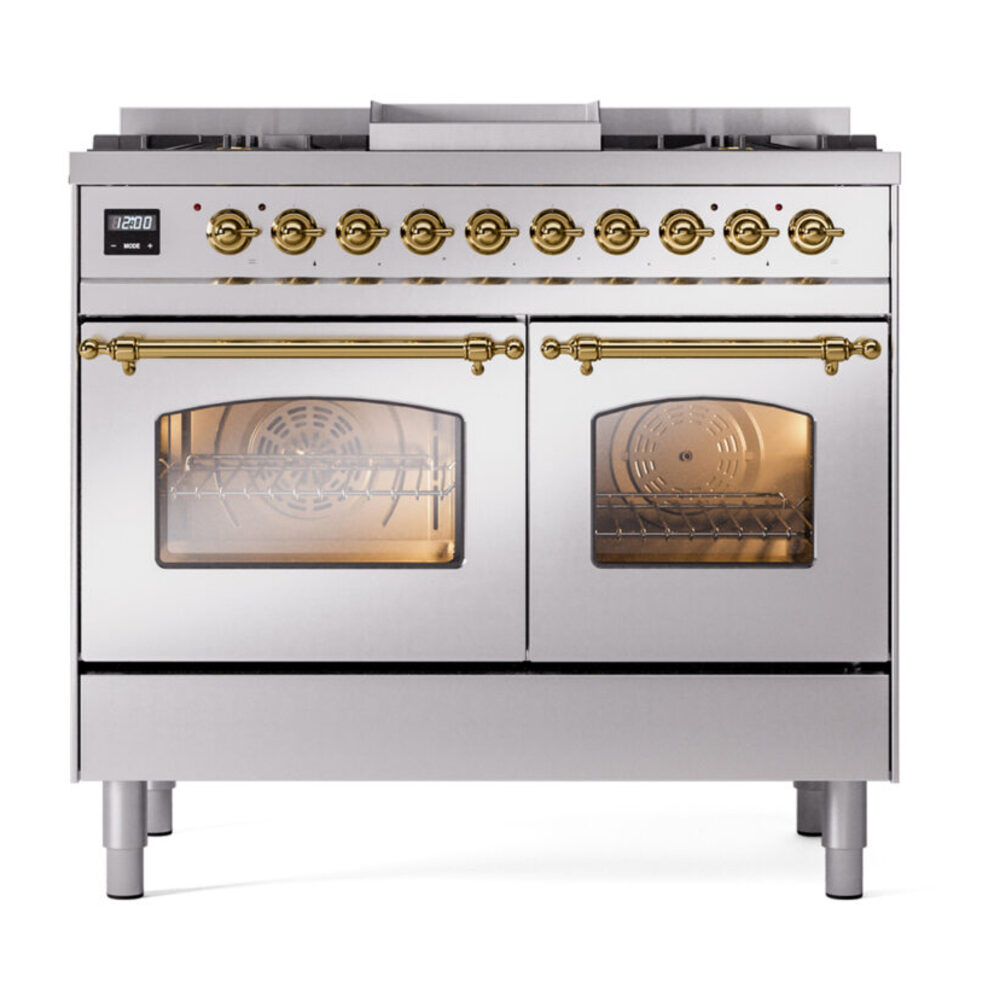 ILVE UPD40FNMPSSGLP Nostalgie II 40" Dual Fuel Range, front view