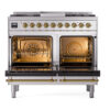 ILVE UPD40FNMPSSG Nostalgie II 40" Dual Fuel Range, oven doors opened