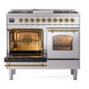 ILVE UPD40FNMPSSG Nostalgie II 40" Dual Fuel Range, main oven door opened