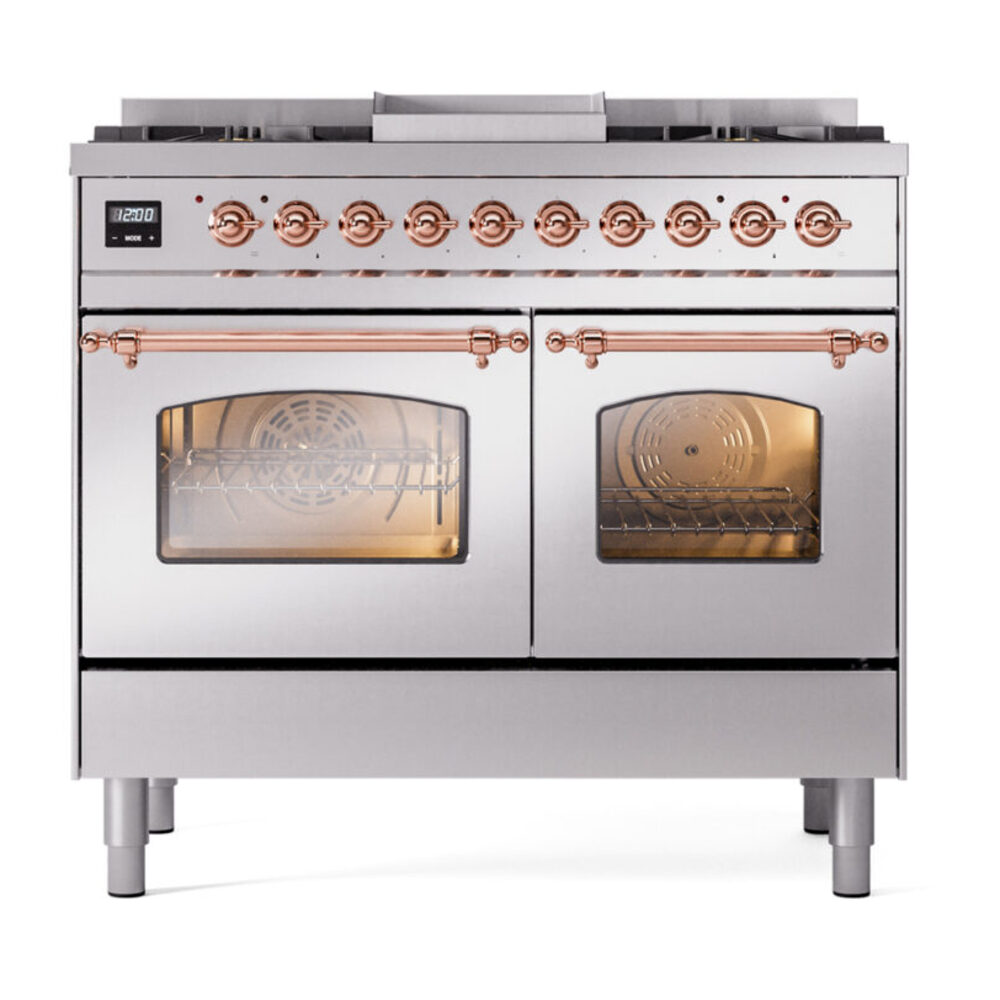 ILVE UPD40FNMPSSPLP Nostalgie II 40" Dual Fuel Range, front view