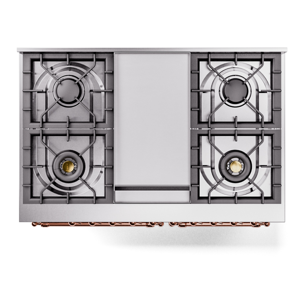 ILVE UPD40FNMPSSPLP Nostalgie II 40" Dual Fuel Range, top view