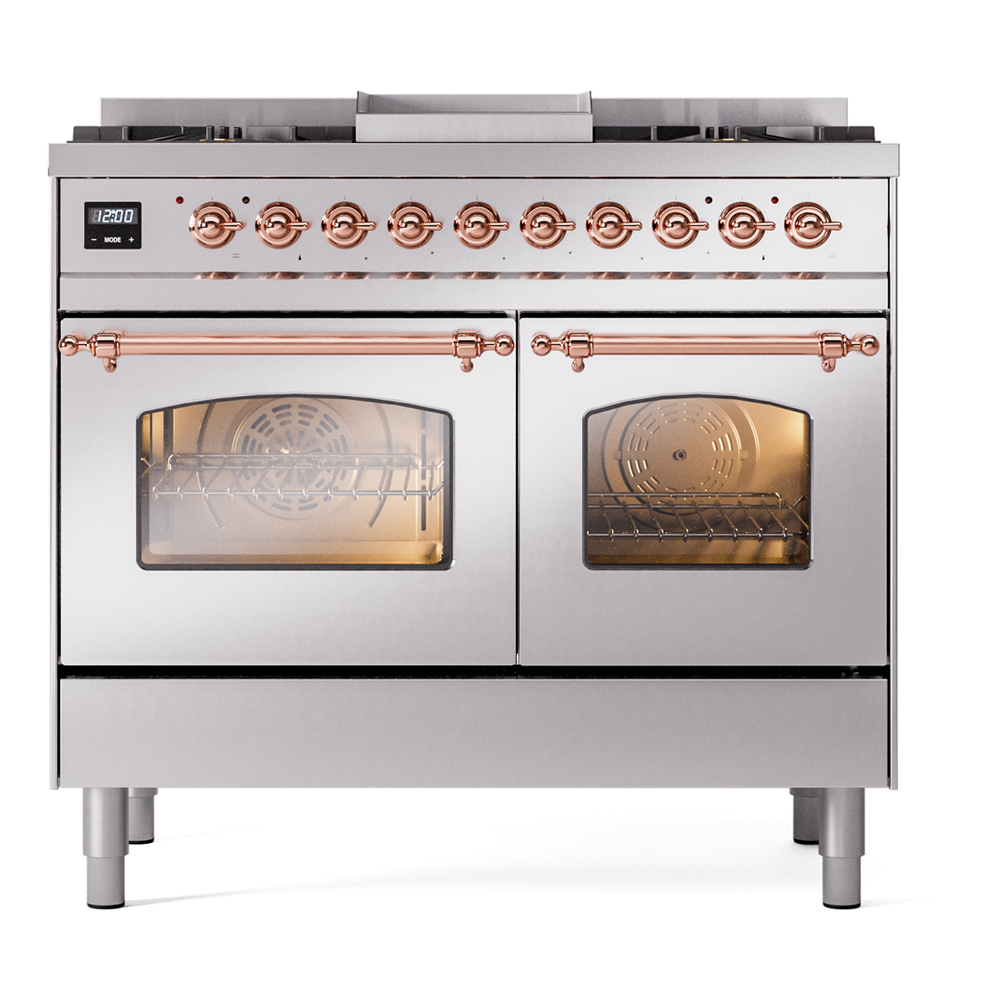 ILVE UPD40FNMPSSP Nostalgie II 40" Dual Fuel Range, front view