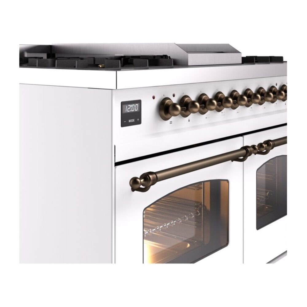 ILVE UPD40FNMPWHBLP Nostalgie II 40" Dual Fuel Range, details