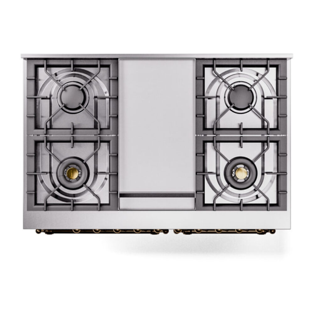 ILVE UPD40FNMPWHBLP Nostalgie II 40" Dual Fuel Range, top view